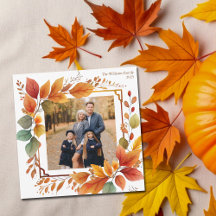 Beautiful Fall Foliage Family Photo Thanksgiving