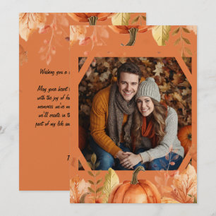 Beautiful Fall Foliage Photo Thanksgiving greeting Invitation