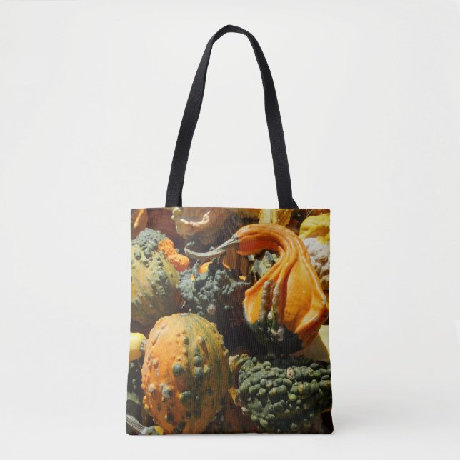 Beautiful Fall Gourds on a Tote Bag (Front)