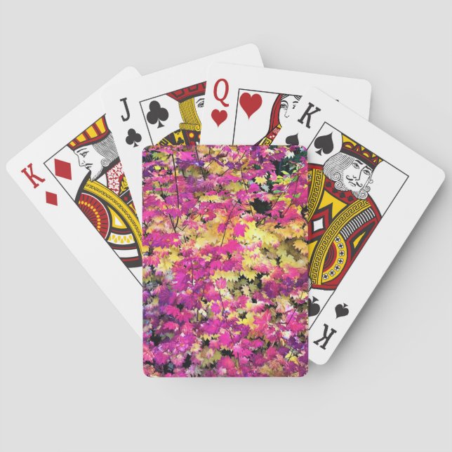 Beautiful Fall Leaves Playing Cards (Back)