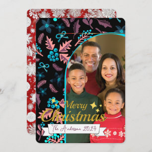 Beautiful Family Photo Merry Christmas Holiday Card