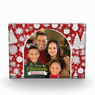 Beautiful Family Photo Merry Christmas Photo Block