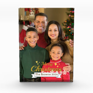 Beautiful Family Photo Merry Christmas Photo Block