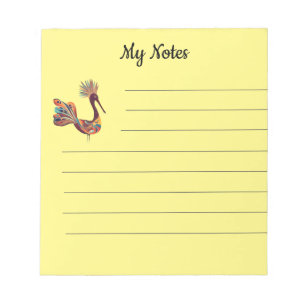 Beautiful fantasy bird notepad