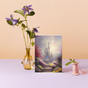 Beautiful Fantasy Castle Gardens Greeting Card