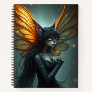 Beautiful Fantasy Cat Fairy Art Notebook