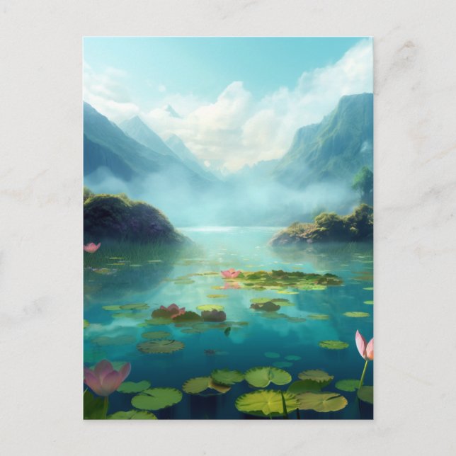 Beautiful Fantasy Enchanted Landscape Postcard (Front)