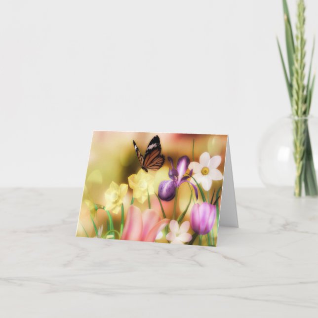 Beautiful fantasy garden note card (Front)
