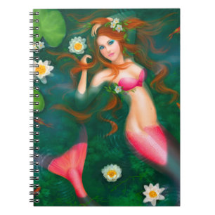 Beautiful Fantasy mermaid in water Notebook