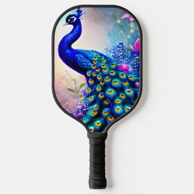 Beautiful Fantasy Peacock  Pickleball Paddle (Front)