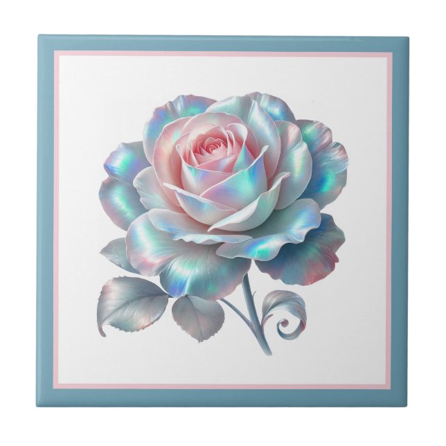 Beautiful Fantasy rose lovers  Ceramic Tile (Front)