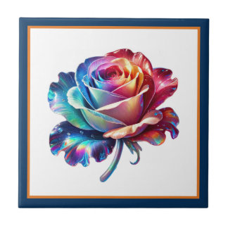 Beautiful Fantasy rose lovers  Ceramic Tile
