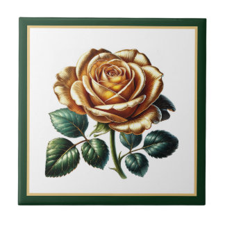 Beautiful Fantasy rose lovers  Ceramic Tile