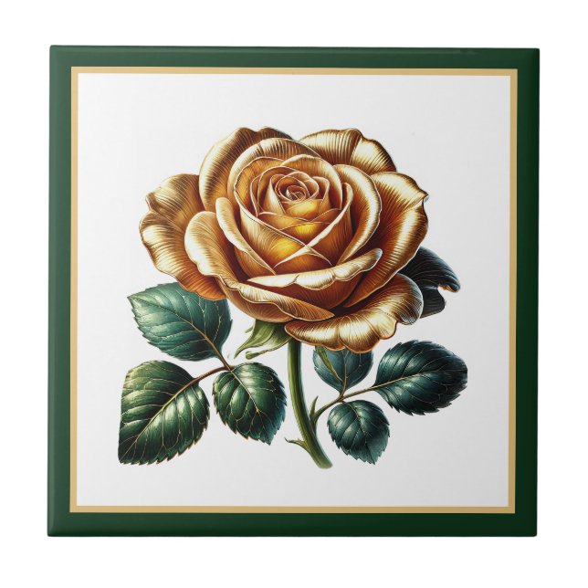 Beautiful Fantasy rose lovers  Ceramic Tile (Front)