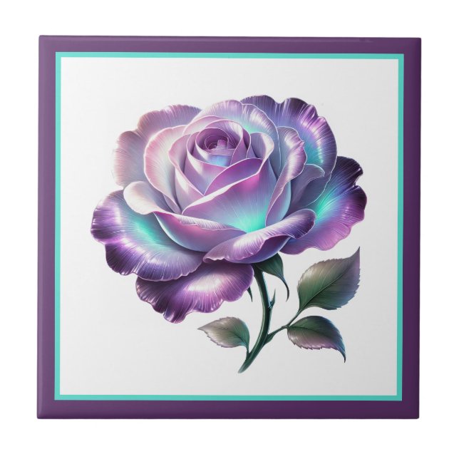 Beautiful Fantasy rose lovers  Ceramic Tile (Front)