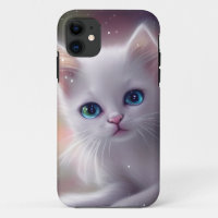 Beautiful Fantasy White Fluffy Cat