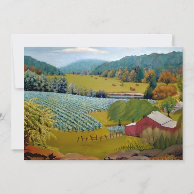Beautiful Farm Vineyard Birthday Invitation (Front)