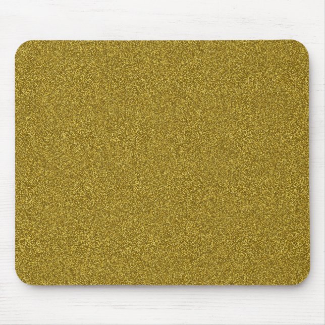 Beautiful fashinable girly yellow gold glitter mouse pad (Front)