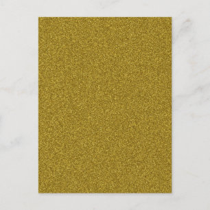 Beautiful fashinable girly yellow gold glitter postcard