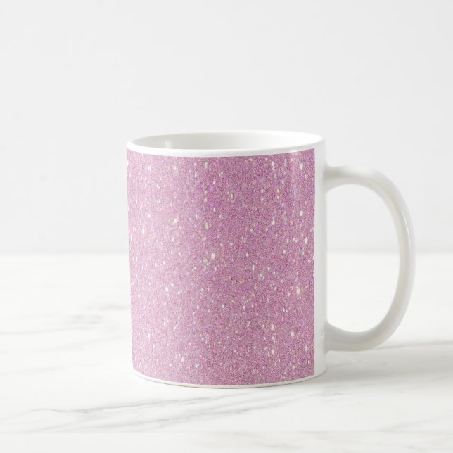Beautiful fashionable soft purple glitter shinning coffee mug (Right)