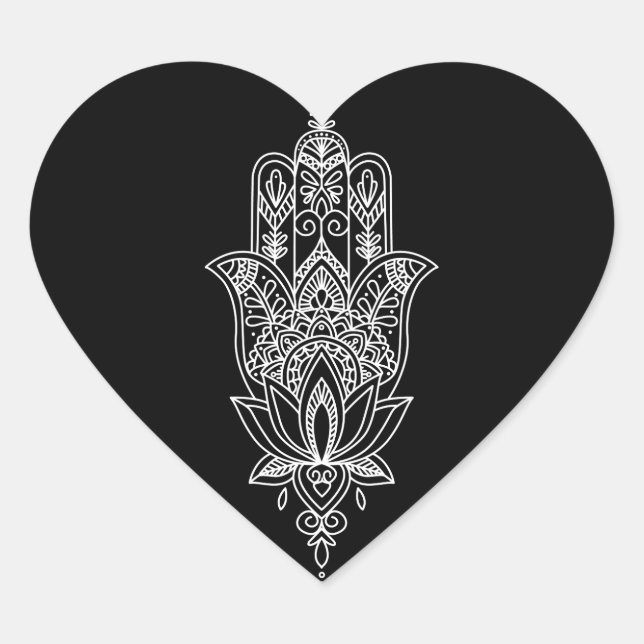💝🕉Beautiful Fatimas hand Heart Sticker (Front)