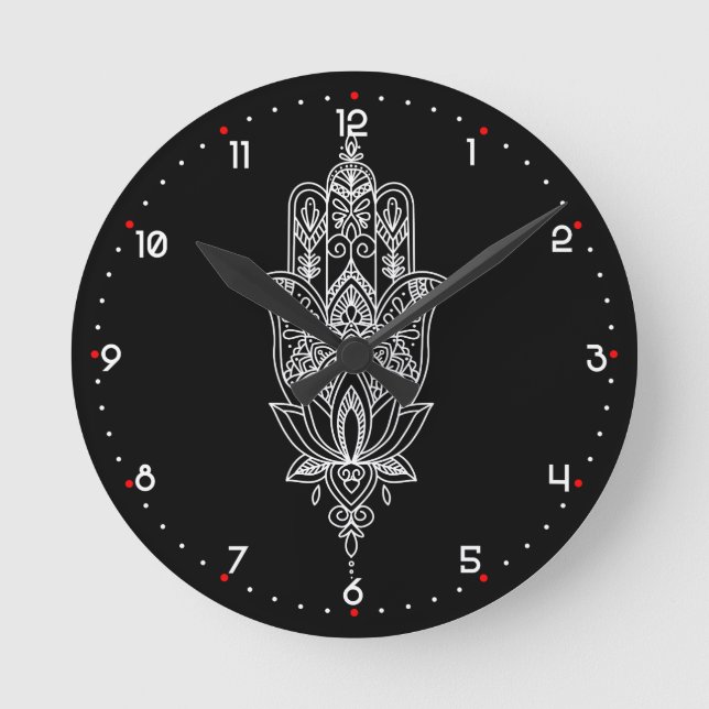 Beautiful Fatimas hand Round Clock (Front)