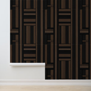 Beautiful Faux Woven Wood Planks/Shiplap Wallpaper