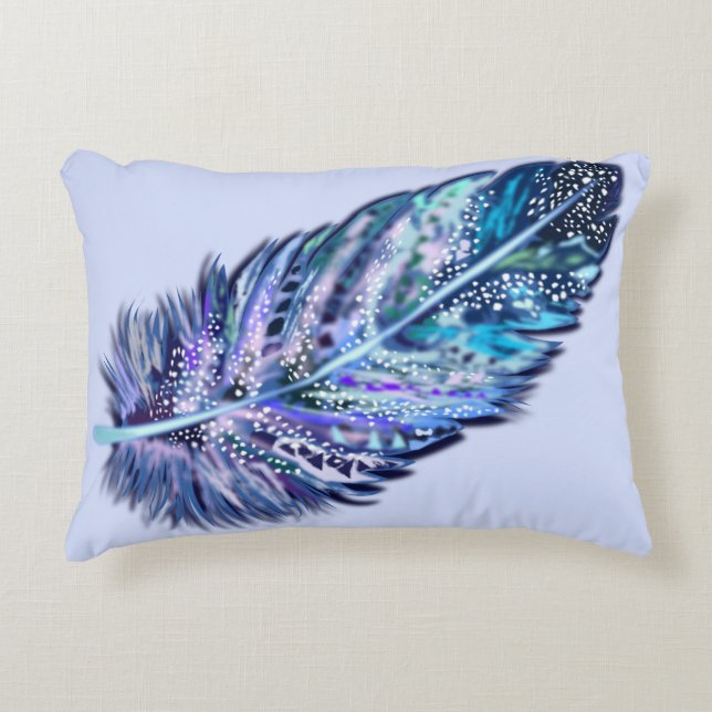 Beautiful Feather - Choose your colours Decorative Cushion (Front)