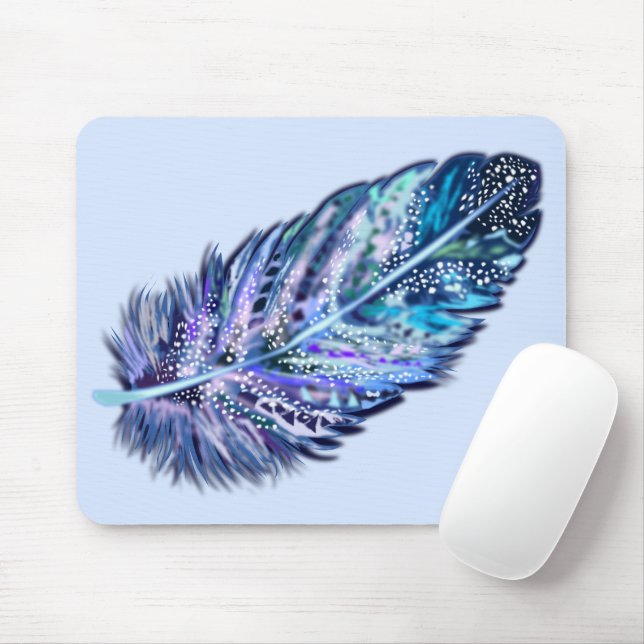 Beautiful Feather - Choose your colours Mouse Pad (With Mouse)