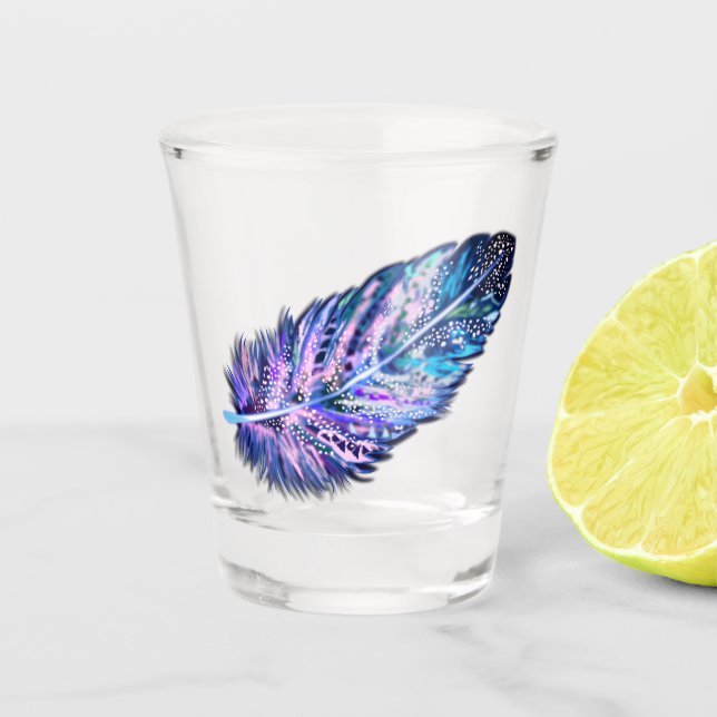 Beautiful Feather Shot Glass (Front)