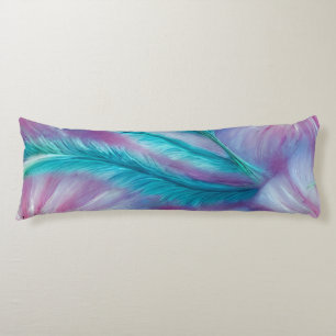 Beautiful Feathers and Flowers Pattern Body Cushion