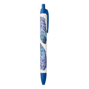 Beautiful Feathers Blue Ink Pen
