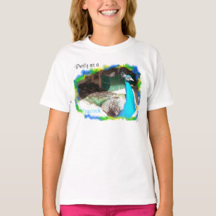 Beautiful Feathers Blue Peacock T-Shirt