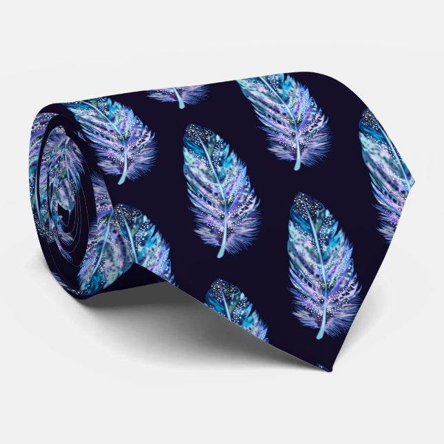 Beautiful Feathers - Choose your favourite colours Tie (Rolled)