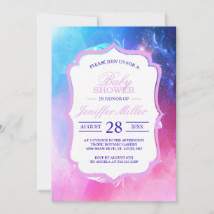 Beautiful Feathers in Space. Invitation