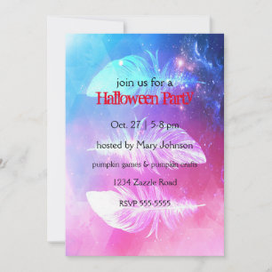 Beautiful Feathers in Space.                       Invitation