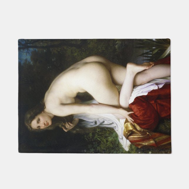 Beautiful Female Bather (by Bouguereau) Doormat (Front)