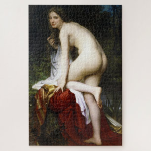 Beautiful Female Bather (by Bouguereau) Jigsaw Puzzle
