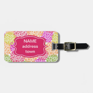 Beautiful feminine luggage tag with cute design