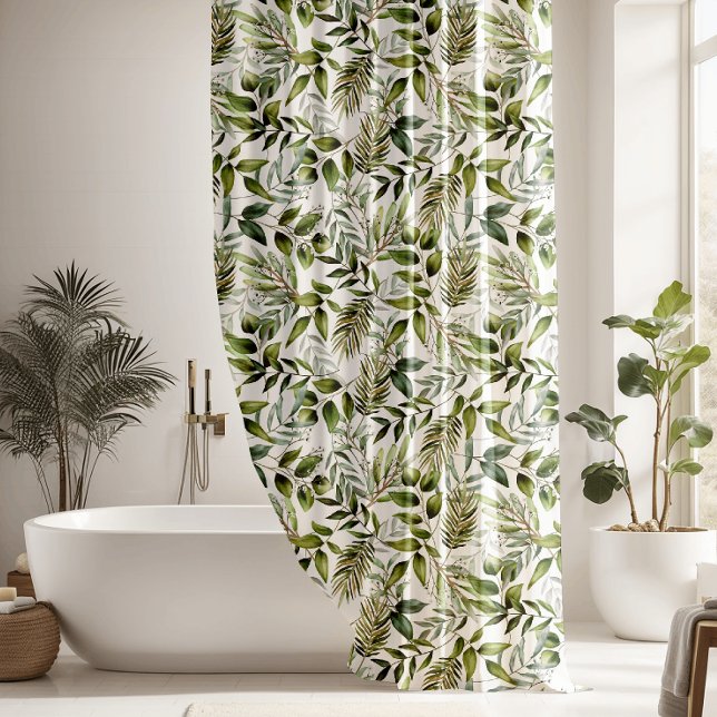 Beautiful Fern Leaves Shower Curtain (Creator Uploaded)