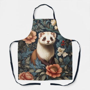 Beautiful Ferret William Morris Inspired Apron