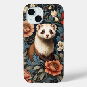 Beautiful Ferret William Morris Inspired  iPhone 15 Case