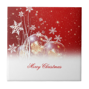 Beautiful festive “Merry Christmas” illustration Tile