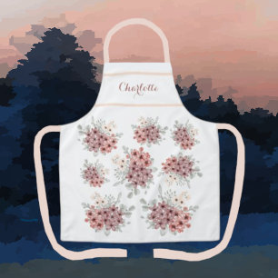Beautiful Field Flower Bouquet Personalised Apron