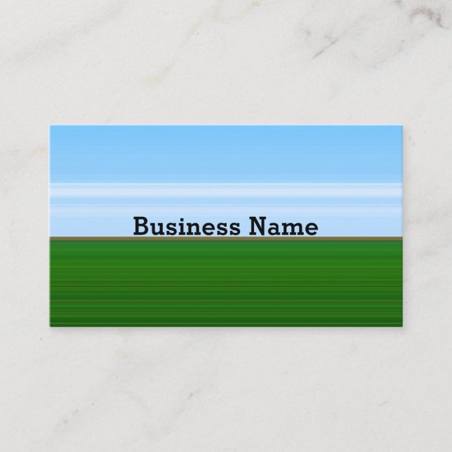 Beautiful Field Landscape - Minimalist Style Business Card (Front)