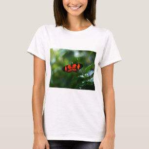 Beautiful Fiery Red and Black Butterfly T-Shirt