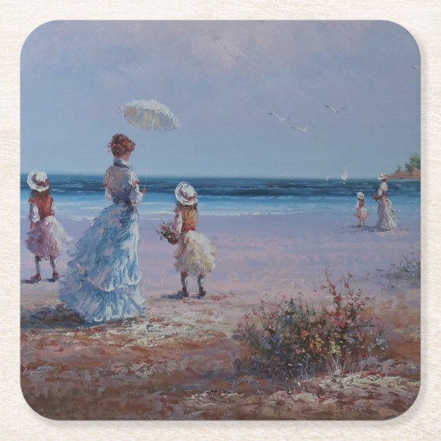 Beautiful Fine Art Square Paper Coaster (Front)