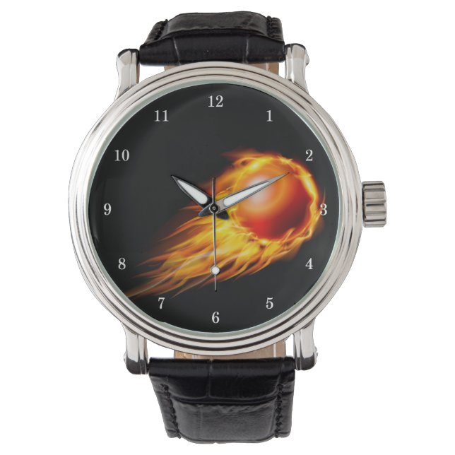Beautiful Fire Ball Wrist Watch (Front)