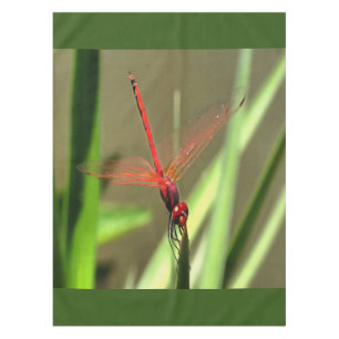 Beautiful Firecracker Dragonfly Acrylic Painting Tablecloth