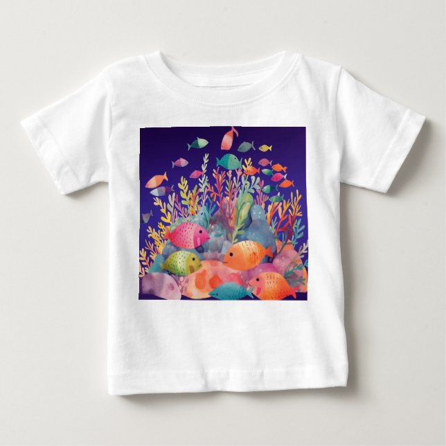 Beautiful fish Baby Bib Baby T-Shirt (Front)